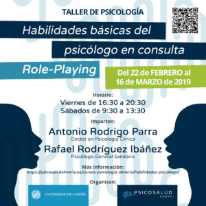 Taller de psicología en Almería: Habilidades Básicas del Psicólogo en Consulta (Role Playing)